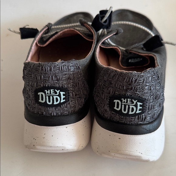 Hey Dude Wendy Peak Chambray Dark Gray Platform Loafer Shoes size 7 - Picture 5 of 9